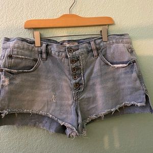 distressed free people shorts